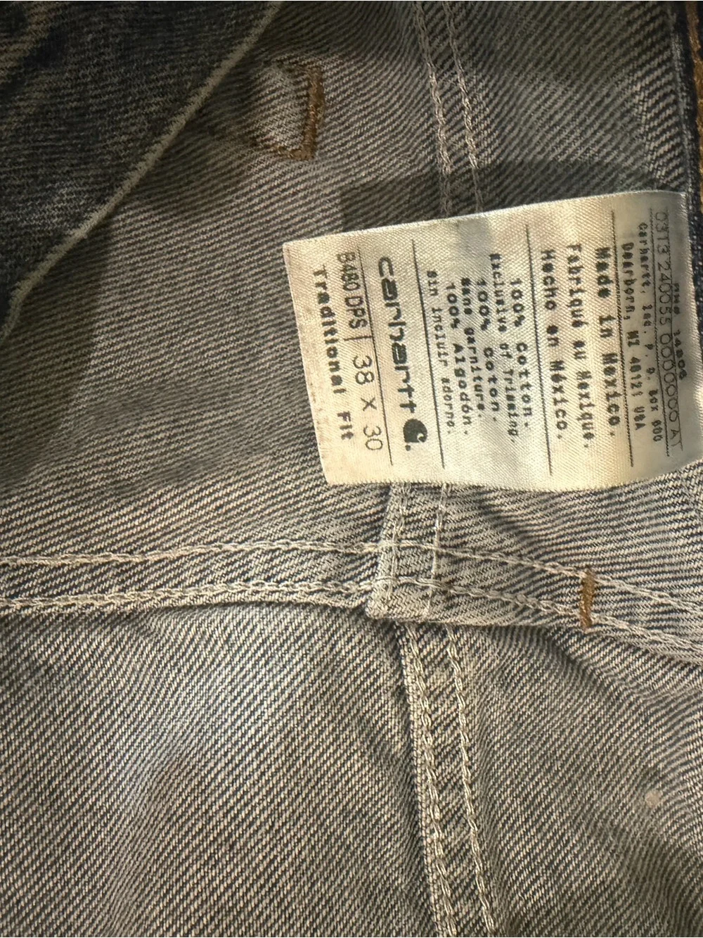 Carhartt B480-DPS Light Wash Traditional Fit Straight Leg Men’s Jeans